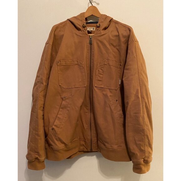 Duluth Trading Co Canvas Heavy Coat Mens XXL Brown Field Barn Chore Workwear - Picture 3 of 14